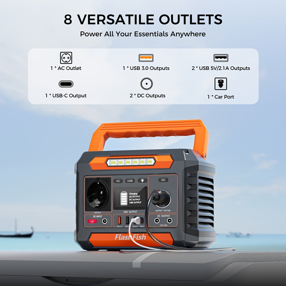 Draagbare Powerstation – Mobiele Generator – Camping Accu – Outdoor Stroomvoorziening – Powerbank – 300W AC Uitgang – Lichtgewicht 222Wh Lithium-ion Batterij