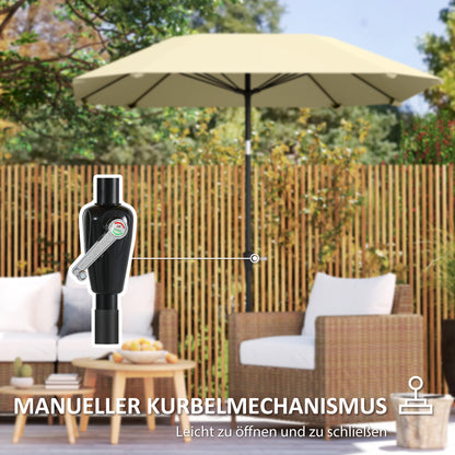 Parasol – Tuinparasol – Balkonparasol – Stokparasol – Waterafstotende Parasol – 2,3 Meter – Verstelbaar Met Kurkentrekker