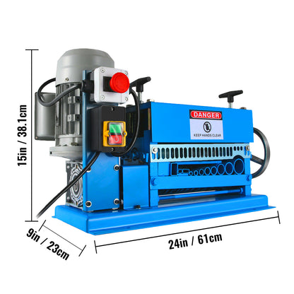 Draadstripper – Striptang – Kabelstripper – Draadstriptang – Kabelpeller – Elektrisch – 1,5-38 mm – 370W inductiemotor – 10 Verwisselbare Messen