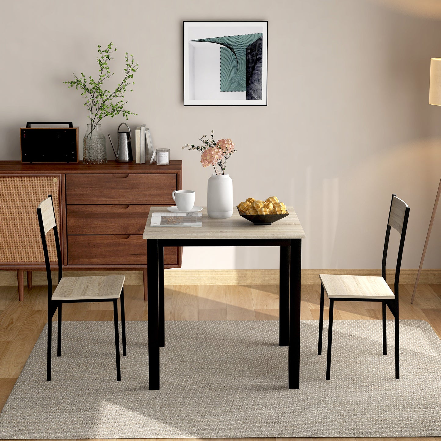 Salontafel – Koffietafel – Woonkamertafel – Tafel met Opbergruimte – Industriële Salontafel – Smeedijzeren Frame – Gehard Glasblad – Extra Ruime Opbergruimte – Compact Formaat – Grijs