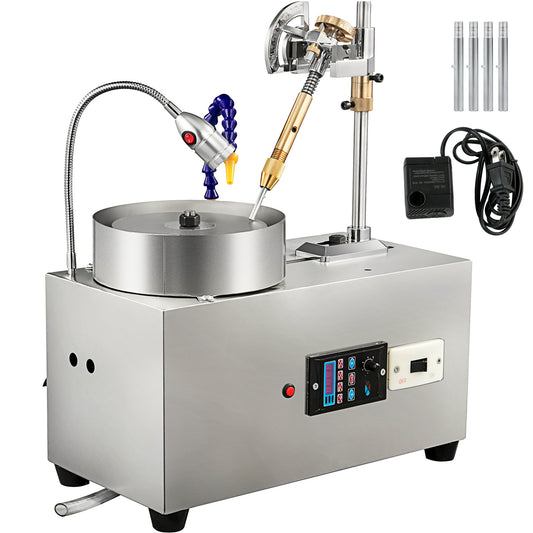 Slijpmachine Edelstenen – Sieradenslijper – Steenpolijstmachine – Lapidair Machine – Juweliersapparaat – Roestvrij Staal – 180W Motor Met Waterpomp