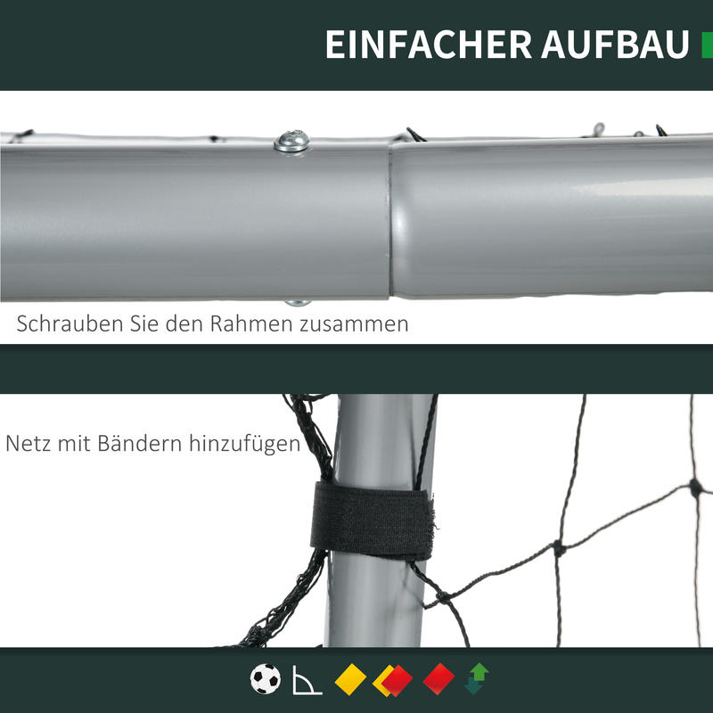 Voetbaldoel – Voetbalgoal – Doelnet – Mini Goal – Trainingsdoel – Weerbestendig – Stevig Metalen Frame 300x200x120 cm
