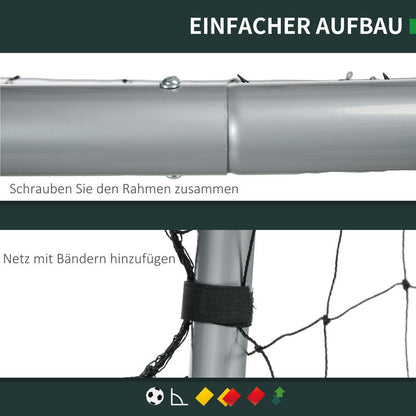 Voetbaldoel – Voetbalgoal – Doelnet – Mini Goal – Trainingsdoel – Weerbestendig – Stevig Metalen Frame 300x200x120 cm