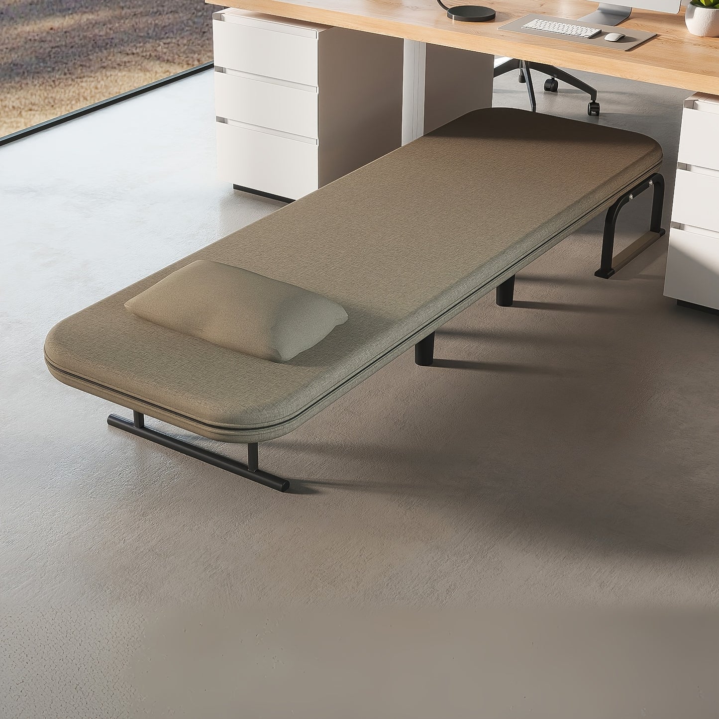 Slaapstoel – Slaapbank – Loungestoel – Bedstoel – Relaxstoel – Verstelbare Hoofdsteun – Lichtgewicht 11 kg – Max. Belastbaar 135 kg – Khaki