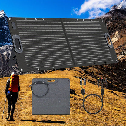 Zonnepaneel – Solar Panel – Opvouwbaar Zonnepaneel – Draagbaar Zonnepaneel – Powerstation Zonnepaneel – 100W Vermogen – Hoog Rendement ETFE-materiaal
