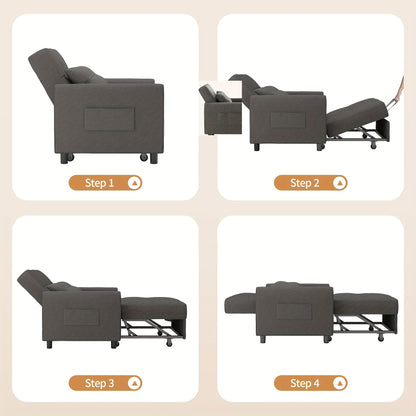 Comfortable Recliner Chair, Adjustable Backrest Sleeping Chair And Folding Sofa Bed - Perfect Relaxation Chair For Your Living Room Or Bedroom