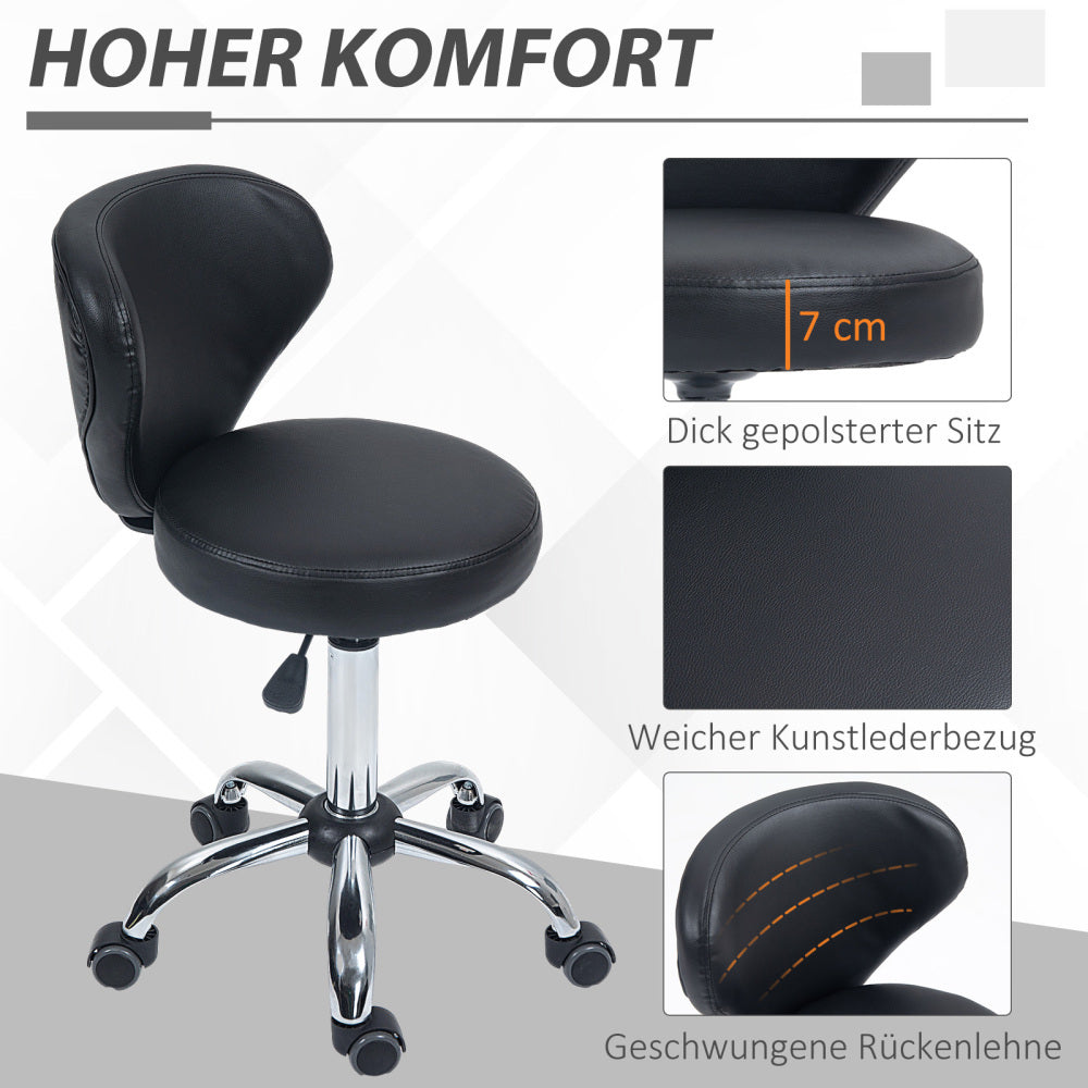 Krukje – Zadelkruk – Draaikruk – Werkkruk – Massagekruk – 360° Draaibaar – Verstelbare Zithoogte 49-64 cm