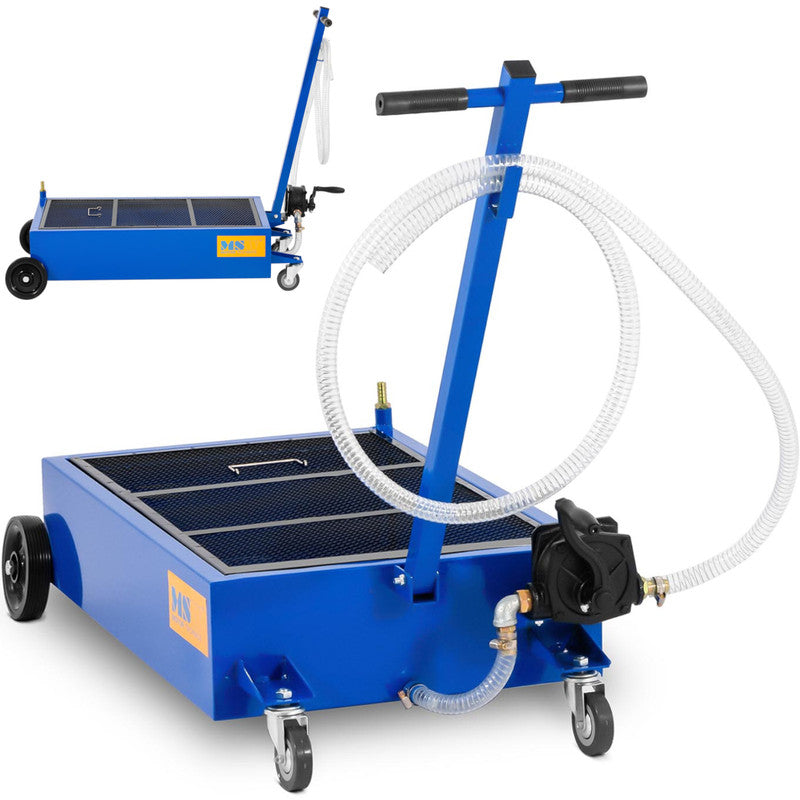 Olieopvangwagen – Oliedrainwagen – Olieafvoerwagen – Olieopvangbak – Oliecontainer – 75 Liter Capaciteit – Handpomp 20L/min