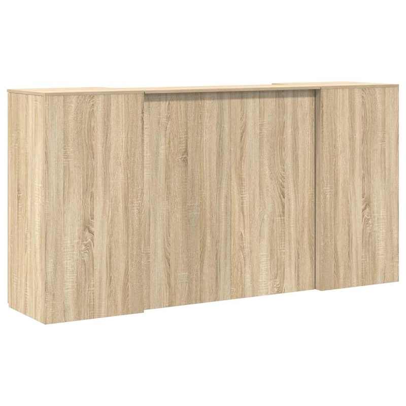 Balie – Receptiebalie – Toonbank – Bureaubalie – Winkelttoonbank – Sonoma Eiken – Houtmateriaal – Ruime Werkplek – Duurzaam Design