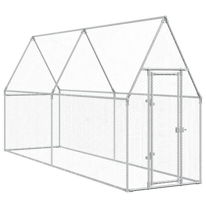 Kippenren – Kippenhok – Hennenhok – Kipren – Kippenkooi – Gegalvaniseerd Staal – 400x100x190 cm – Goede Ventilatie – Weerbestendig
