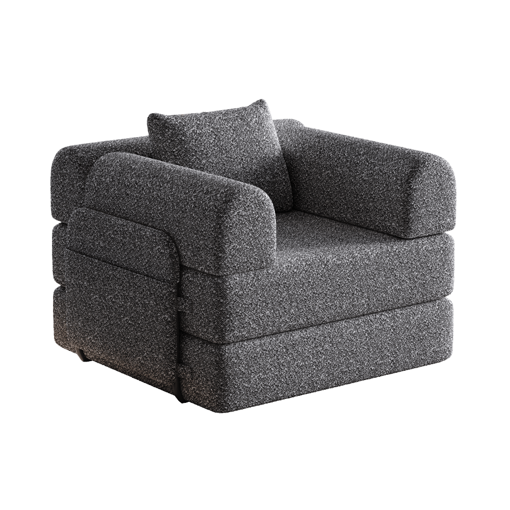 Bankbed – Slaapbank – Bedbank – Logeerbed – Sofa – 2-in-1 Chenille Bank – Opbergruimte in Armleuning – Metalen Frame Stevig