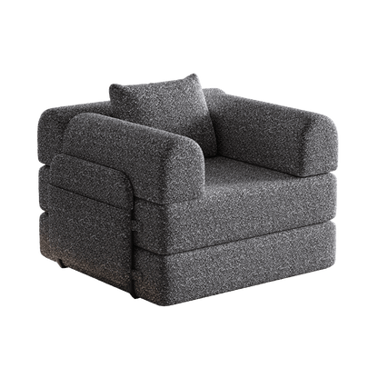 Bankbed – Slaapbank – Bedbank – Logeerbed – Sofa – 2-in-1 Chenille Bank – Opbergruimte in Armleuning – Metalen Frame Stevig