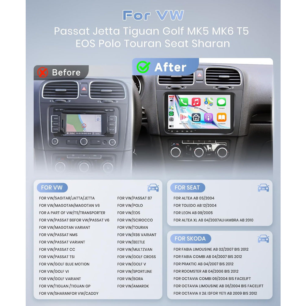 Autoradio – Car Radio – Auto Stereo – Multimedia Speler – Navigatiesysteem – 9 Inch HD Touchscreen – 4G + 64GB Met AHD Achteruitrijcamera