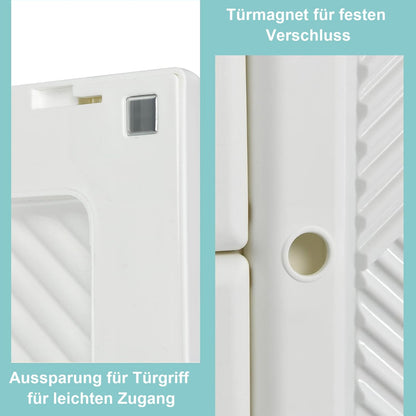Kledingkast Organizer – Opbergkast – Garderobekast – Klapkast – Transparante Deur – 6 Vakken – Kledingroede – Lichtgewicht Kunststof – Gemakkelijk Montagerend