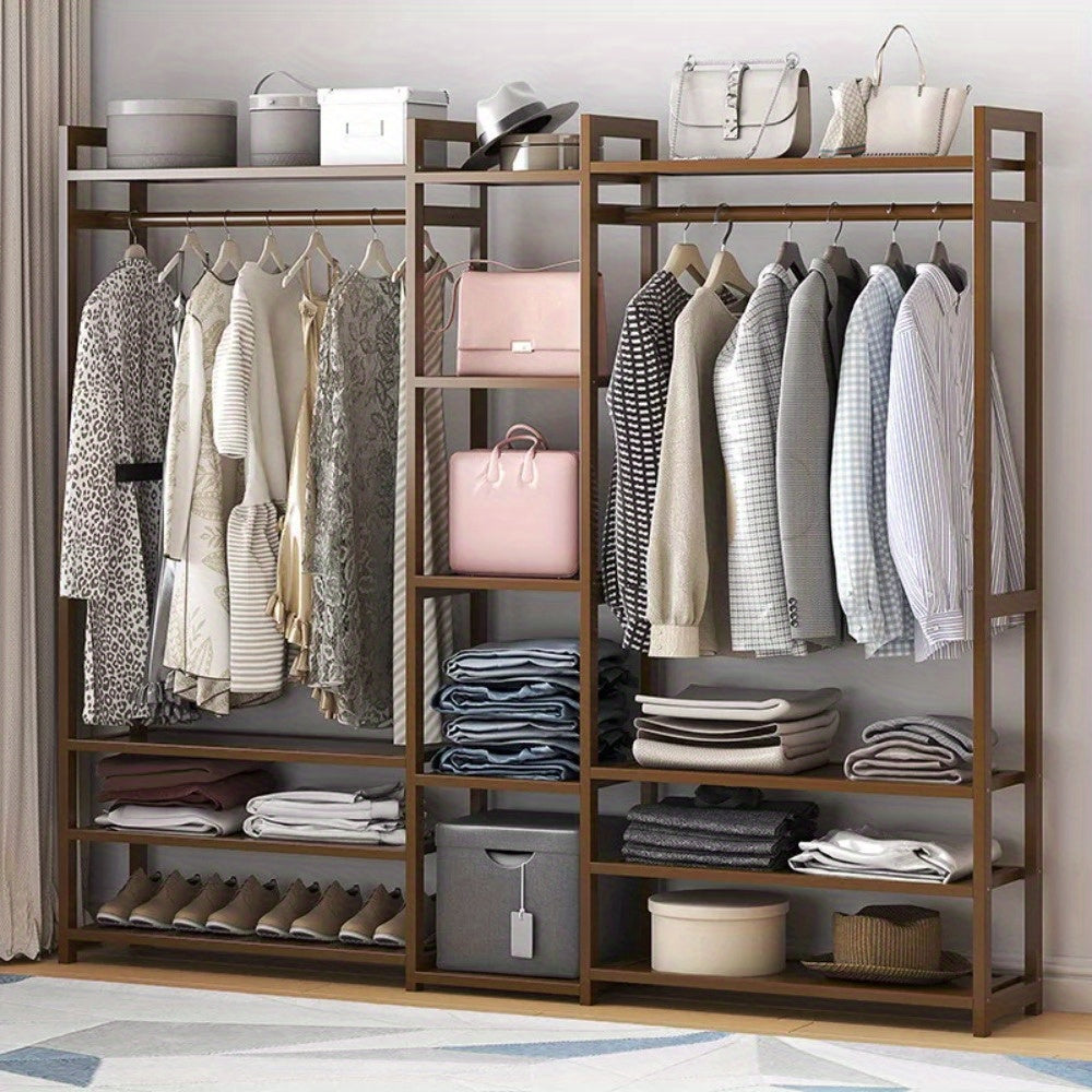 Kledingrek – Garderoberek – Dressboy – Kledingstandaard – Vrijstaand – Bamboe en Hout – Duurzaam & Lichtgewicht