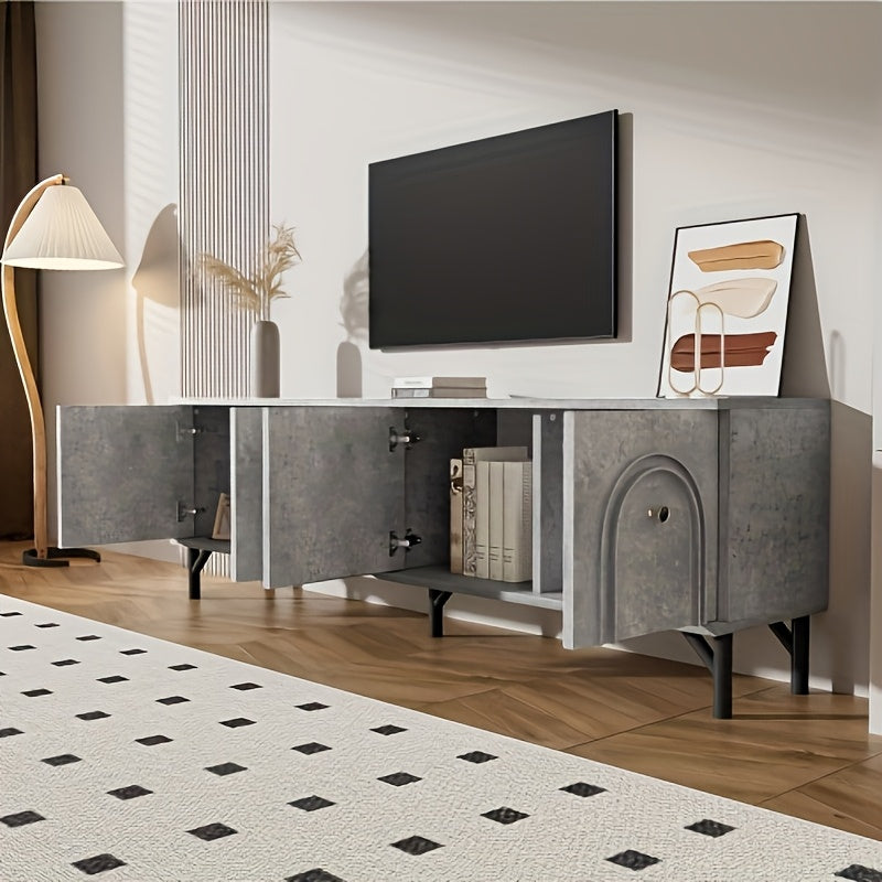 tv meubel – tv kast – tv dressoir – tv meubelen – tv meubel woonkamer – modern minimalistisch – 4 lades – stevig ontwerp – grijs