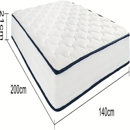 Matras – Pocketveringmatras – Tweepersoonsmatras – 7-Zones Matras – Stevig Matras – 140x200 cm – H3 Stevigheid – 21 cm Hoogte