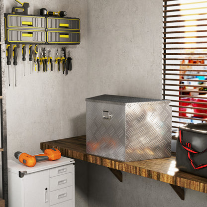 Aluminium Gereedschapskist – Gereedschapskoffer – Opbergkist – Tool Box – Werkplaatskist – Waterdicht – Lichtgewicht 73,7x41x46 cm – Zilver