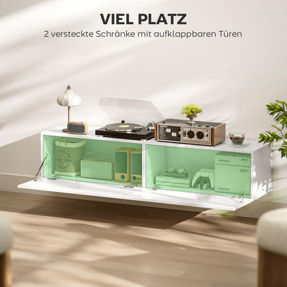 Zwevend Tv-Meubel – Wandkast – Media Meubel – Tv Kast – Opbergmeubel – Compact Ontwerp – Ruimtebesparend – Eenvoudige Montage – MDF Hout Metaal