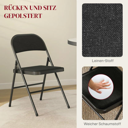 Vouwstoelen – Klapstoelen – Bureaustoelen – Vergaderstoelen – Wachtkamerstoelen – Ergonomisch Ontwerp – Geheugenfoam Zit- en Rugkussen – Sterk Stalen Frame – Compact Opvouwbaar