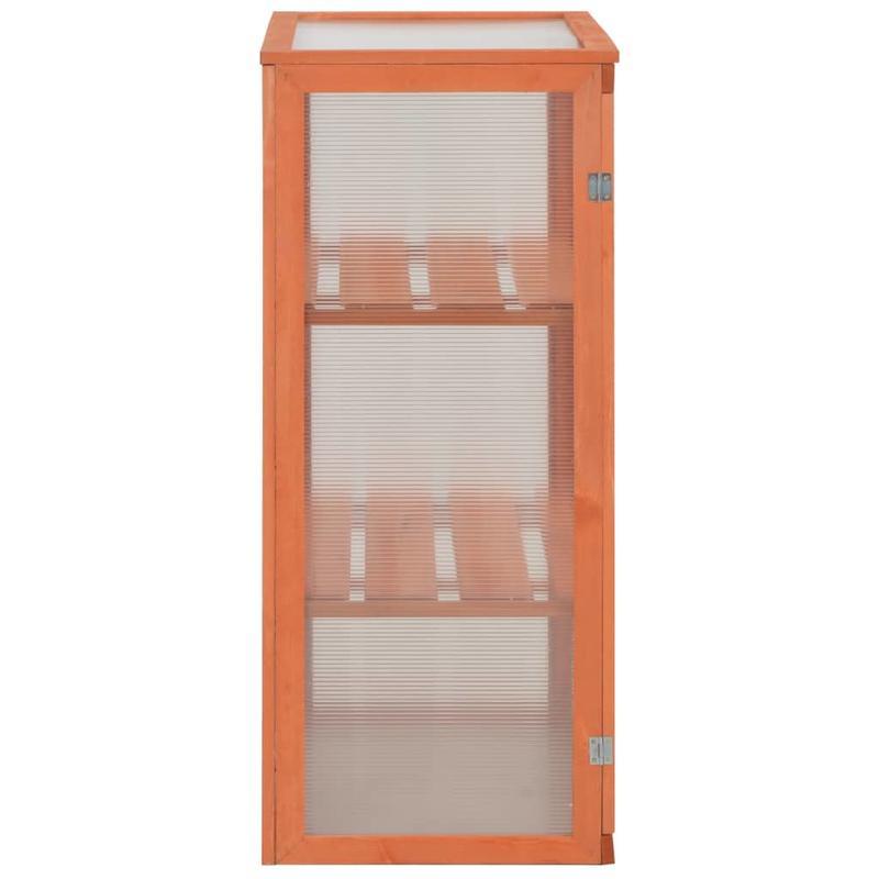 Kweekkas – Tuinkas – Broeikas – Plantenkas – Serre – Houten Kas Marrone – Compact 75x47x109 cm – Robuuste Houten Constructie