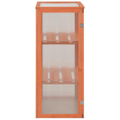 Kweekkas – Tuinkas – Broeikas – Plantenkas – Serre – Houten Kas Marrone – Compact 75x47x109 cm – Robuuste Houten Constructie