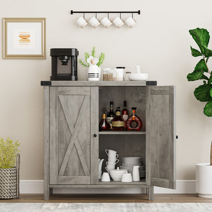 Dressoir – Buffetkast – Opbergkast – Kast – Wandkast – Landelijke Stijl – 76x40x80 cm – Verstelbare Planken