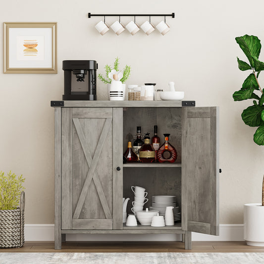Dressoir – Buffetkast – Opbergkast – Kast – Wandkast – Landelijke Stijl – 76x40x80 cm – Verstelbare Planken
