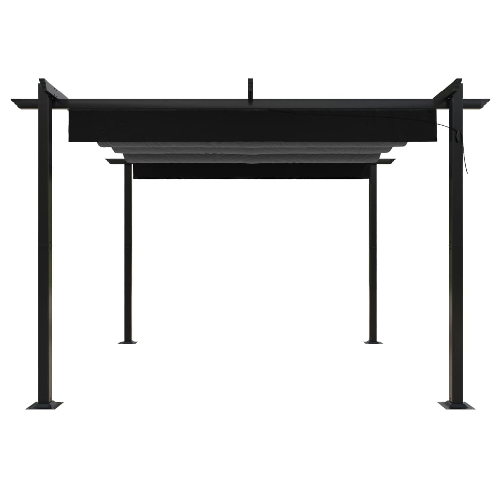 Tuinpaviljoen – Tuinoverkapping – Tuinprieel – Gazebo – Pergola – Gepoedercoat Staal – Uitschuifbaar Dak 3x3x2,2m Antraciet