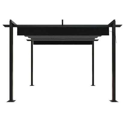Tuinpaviljoen – Tuinoverkapping – Tuinprieel – Gazebo – Pergola – Gepoedercoat Staal – Uitschuifbaar Dak 3x3x2,2m Antraciet