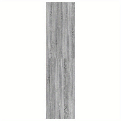 Kledingkast – Garderobekast – Opbergkast – Dressoirkast – Kast – Grijs Sonoma Eiken – Behandeld Hout – Compact en Ruim 80x50x200 cm