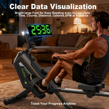 Roeitrainer – Roeimachine – Roeiapparaat – Fitnessapparaat – Trainingsmachine – Magnetisch Weerstandssysteem 16 Niveaus – Inklapbaar Met Max. 160 kg Draagkracht