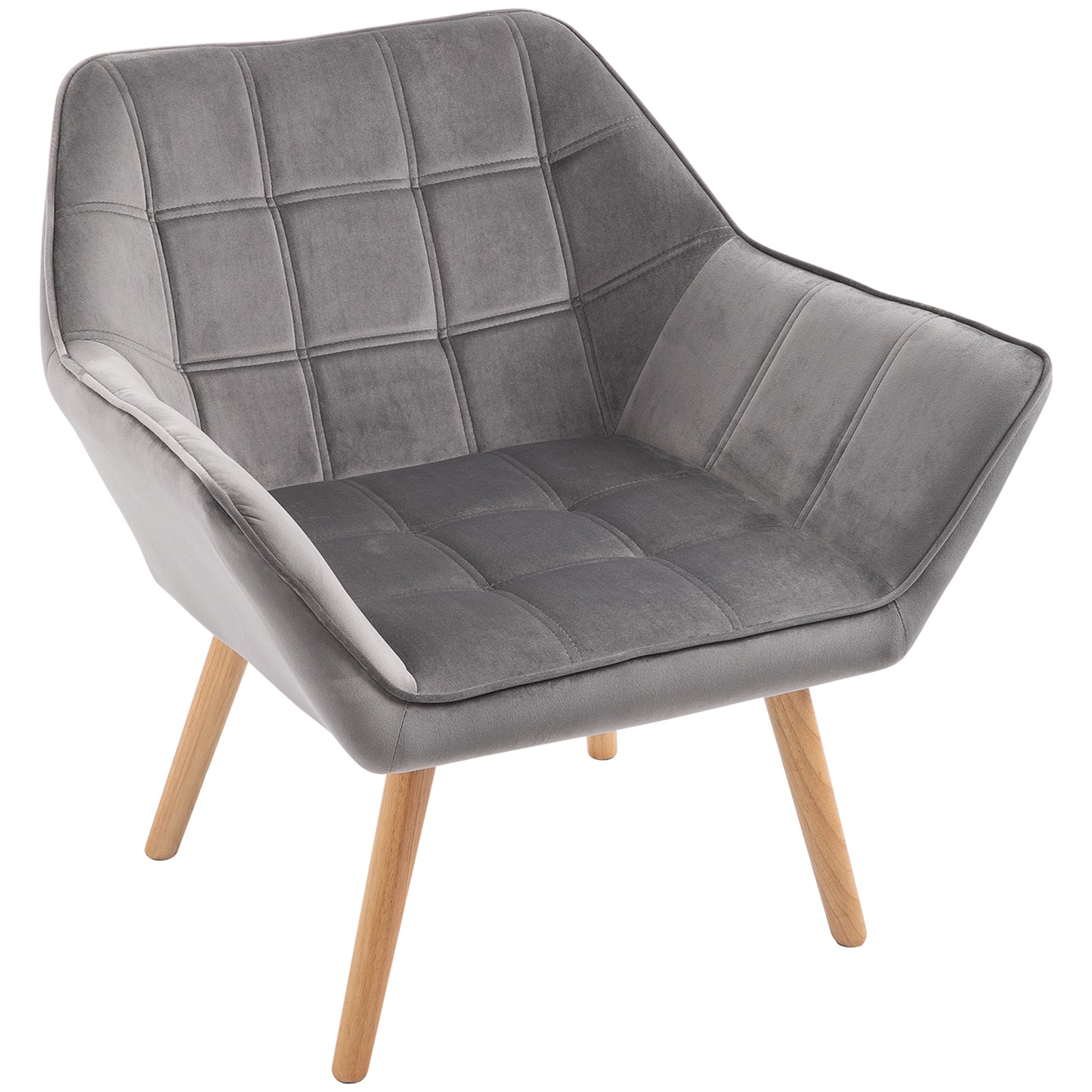 Fauteuil – Loungestoel – Relaxstoel – Accentstoel – Leunstoel – Scandinavisch Design – Fluwelen Bekleding – 67 x 61,5 x 71 cm
