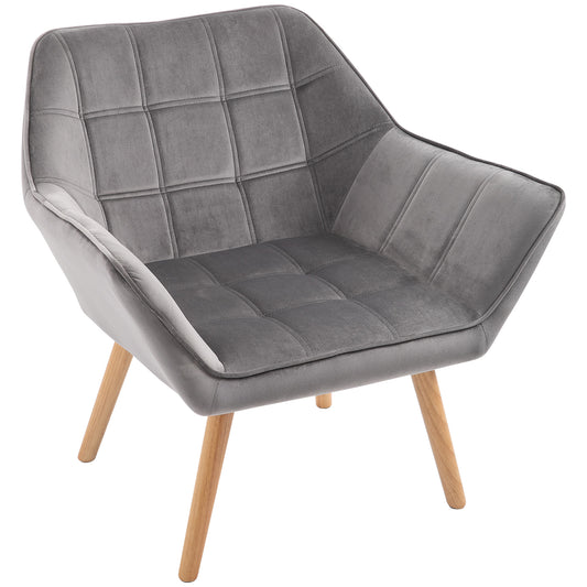 Fauteuil – Loungestoel – Relaxstoel – Accentstoel – Leunstoel – Scandinavisch Design – Fluwelen Bekleding – 67 x 61,5 x 71 cm