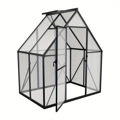 Walk-In Kas – Tuinkas – Kasje – Tomatenkas – Plantenkas – Aluminium Frame – Verstevigde Fundering – Dakraam En Deur – 125x180x195 cm