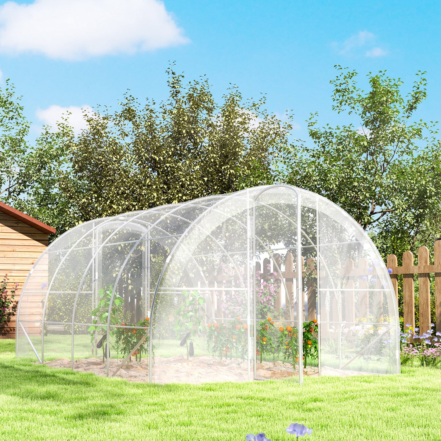 Tuinkas – Kweekkas – Moestuin Kas – Plantenkas – Serre – Transparant – 12 m² Ruimte – UV-bestendig PE-materiaal
