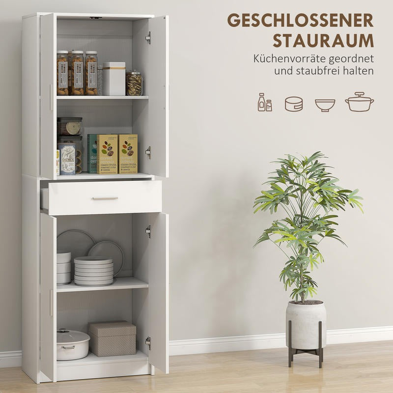 3-Laagse Keukenkast – Keukenkast Open – Buffetkast – Opbergkast Keuken – Keukenkast Zonder Deuren – Verstelbare Planken – Robuuste MDF & Spaanplaat