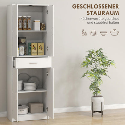 3-Laagse Keukenkast – Keukenkast Open – Buffetkast – Opbergkast Keuken – Keukenkast Zonder Deuren – Verstelbare Planken – Robuuste MDF & Spaanplaat