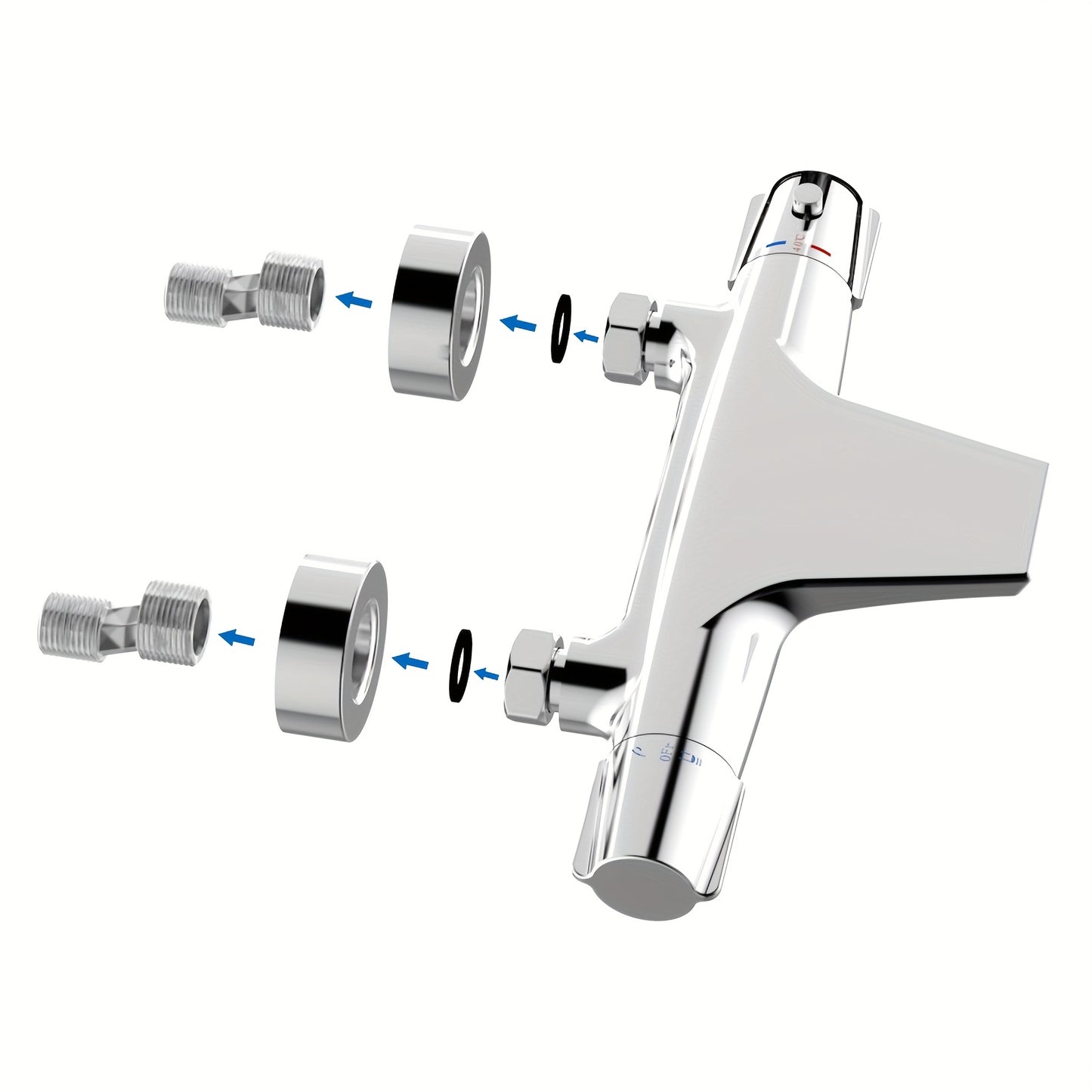 Thermostatische Douche – Douchesysteem – Regendouche – Handdouche – Douchekraan – Roestvrij Staal – 3 Sproeimodi – Zelfreinigende Handdouche