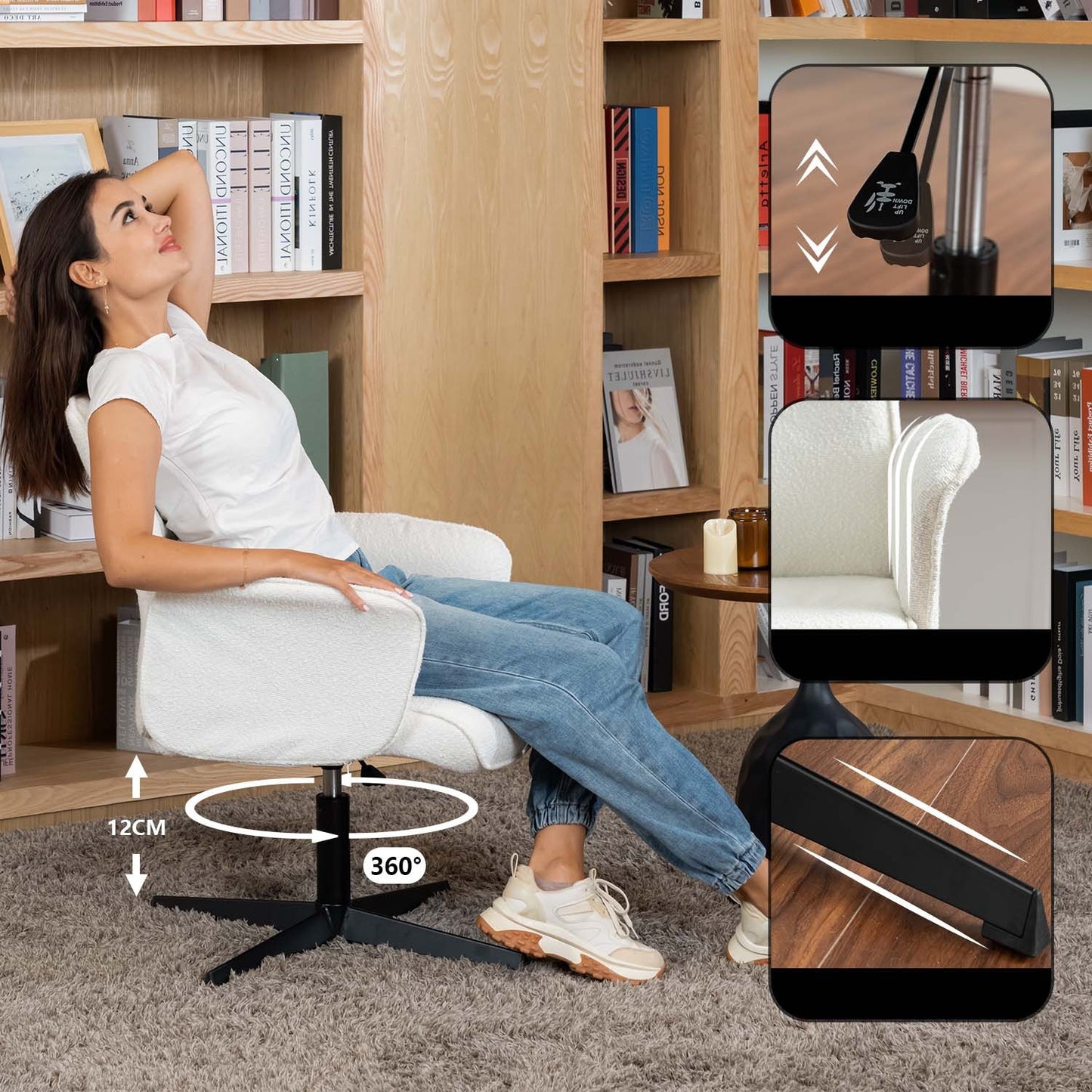 Retro Eetkamerstoelen – Vintage Stoelen – Eetkamer Stoelen – Armleun Stoelen – Bruin Suède – Comfortabele Zitting 9 cm – Stevig Metaal Frame