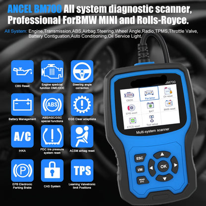 Autodiagnoseapparaat – OBD2 Scanner – Diagnosecomputer – Auto Uitleesapparaat – Foutcode Lezer – ABS & SRS Diagnose – EPB Reset & ABS Ontluchting – 12V Batterijtester
