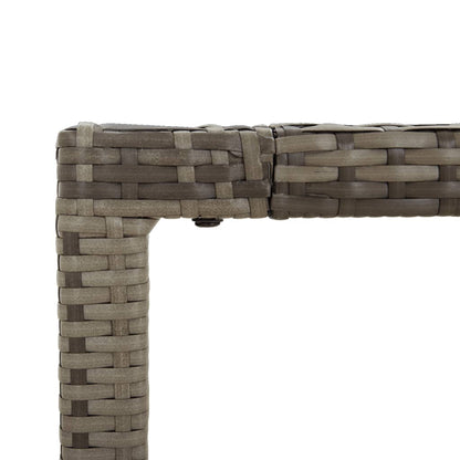 Loungebank – Loungeset – Tuinbank – Buitenbank – Tuinmeubel – Verstelbare Rugleuning – Weerbestendig PE-Rattan Grijs