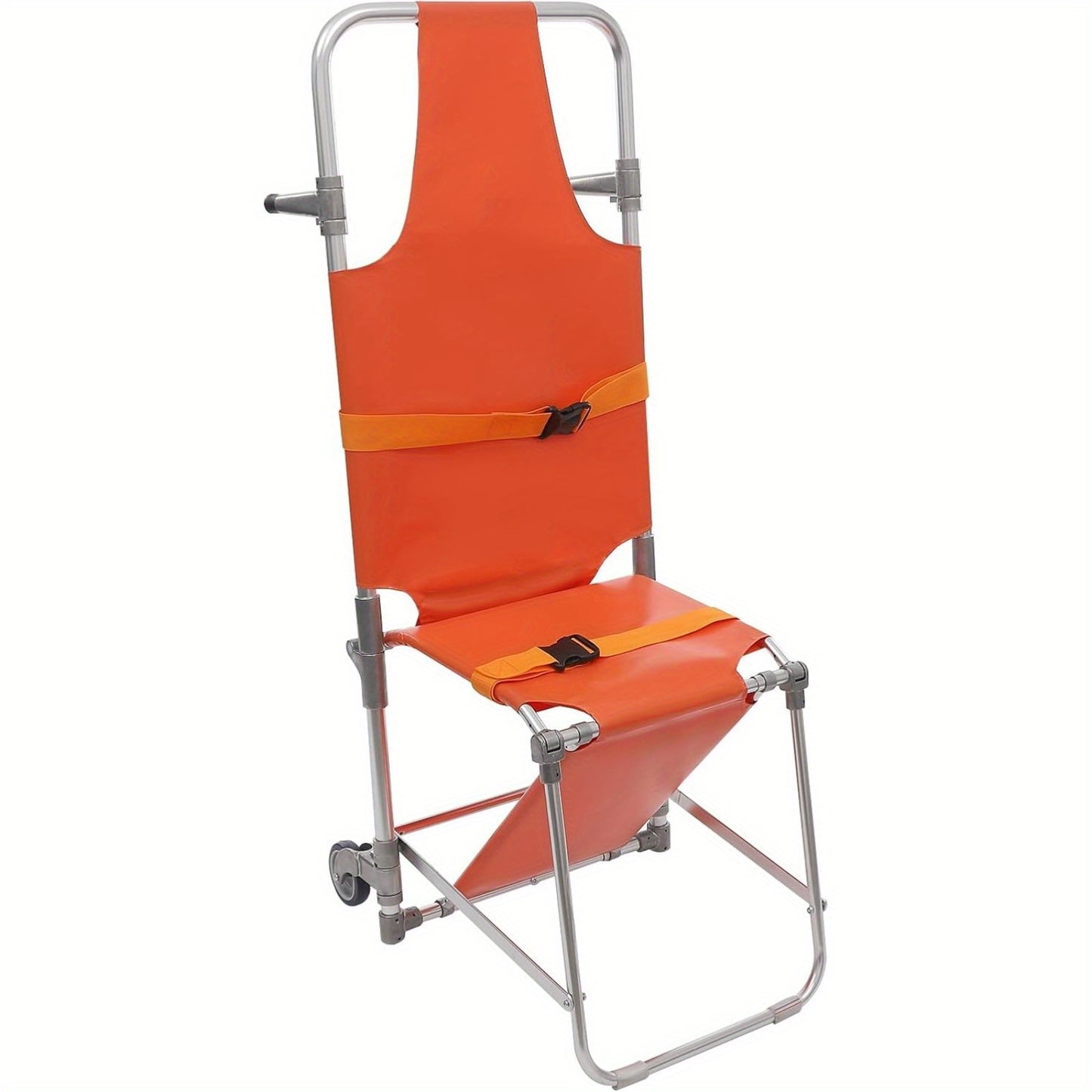 Heavy-Duty EMS Traptstoel – Ambulance Stoel – Draagbaar Stretcher – Reddingsstoel – Medische Transportstoel – Extra Stevig Aluminium – Draagvermogen 159 KG – 4 Wielen Met Veiligheidsgordels