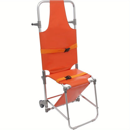Heavy-Duty EMS Traptstoel – Ambulance Stoel – Draagbaar Stretcher – Reddingsstoel – Medische Transportstoel – Extra Stevig Aluminium – Draagvermogen 159 KG – 4 Wielen Met Veiligheidsgordels
