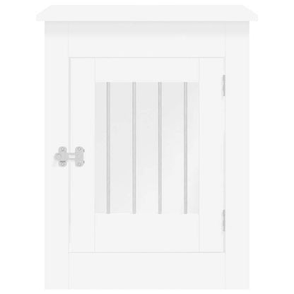 Dog Cage Made of Engineered White Wood 55X80X68 Cm