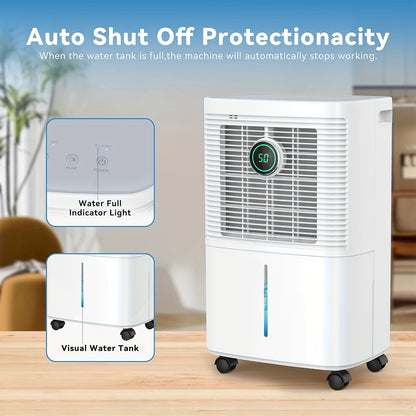 Luchtontvochtiger – Ontvochtiger – Vochtvreter – Air Dehumidifier – Compact Ontwerp – 12 Liter Per Dag – Digitaal Display