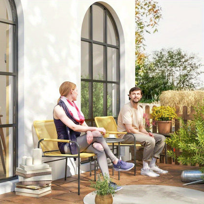 Rattan Pubset – Tuinset – Balkonmeubilair – Buitenmeubilair – Bistroset – Comfortabele Polyester Kussens – Weerbestendig Kunststof Rattan