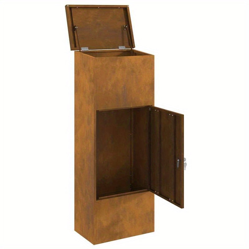 Pakketbox – Pakketbrievenbus – Parcelsafe – Bezorgbox – Postbox – Grote Capaciteit – Weerbestendig Staal – Vergrendelbare Deur – Met Brievenbusopening – 44,5x29x110,5 cm – Roestvrij