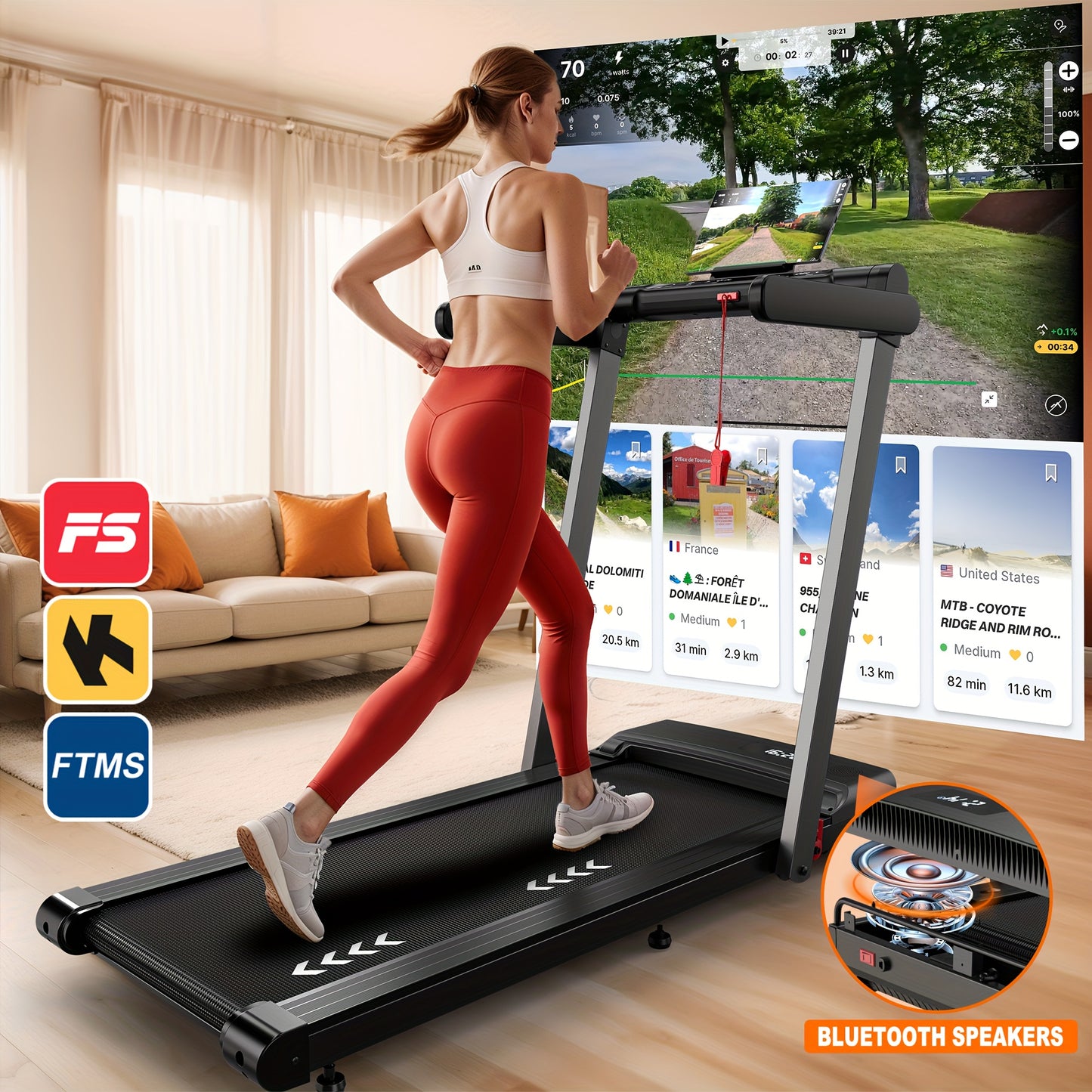 Loopband – Wandelband – Hardloopband – Walking Pad – Treadmill – Inklapbaar Ontwerp – 2,5 PK Motor & 12 km/u Snelheid