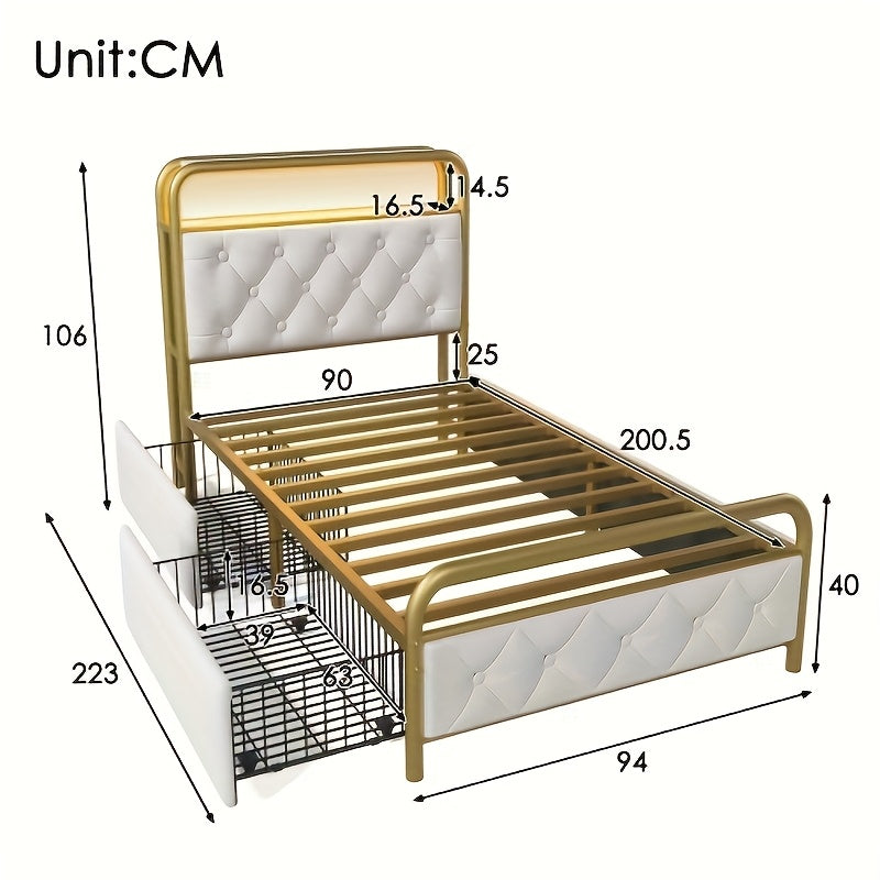 Bedframe – Bedbodem – Slaapbank – Eenpersoonsbed – Tweepersoonsbed – Modern Wit – Platform Bedraad Met Hoofdbord – Duurzaam Bamboe – Voorgemonteerd